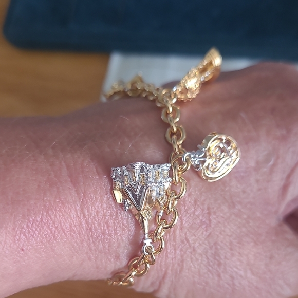 The Bradford Exchange Gold Charm Bracelet with Spiritual / Religious Charms - Picture 11 of 13